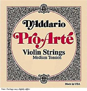 D'Addario Pro Arte 4/4 Violin String Set Medium Gauge